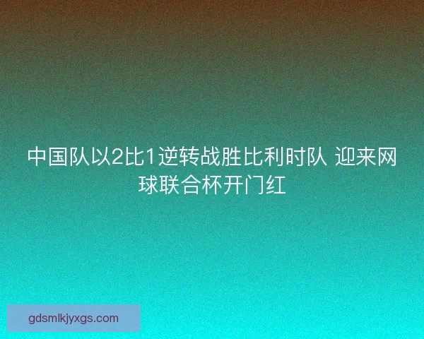 中国队以2比1逆转战胜比利时队 迎来网球联合杯开门红